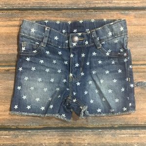 OshKosh 2T Girls Patriotic Denim Shorts with Star Pattern